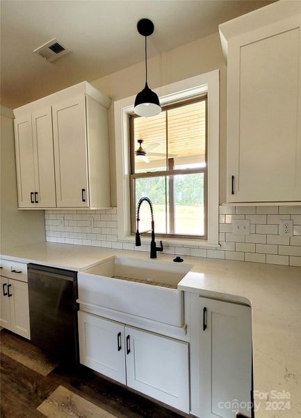 Subway Tile & Farmhouse Sink in Previous Build