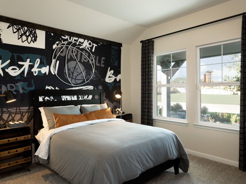 Spacious secondary bedrooms are perfect for teens.