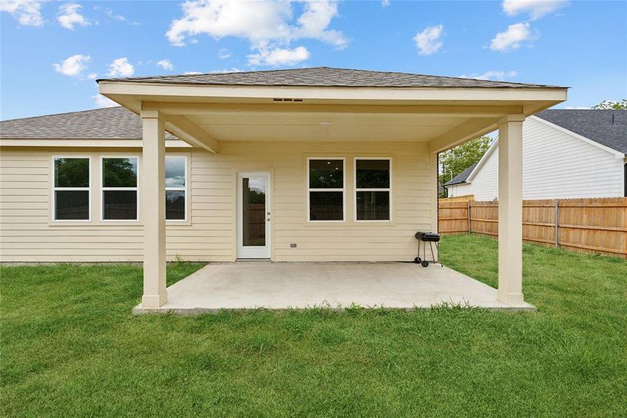 View of yard featuring a patio