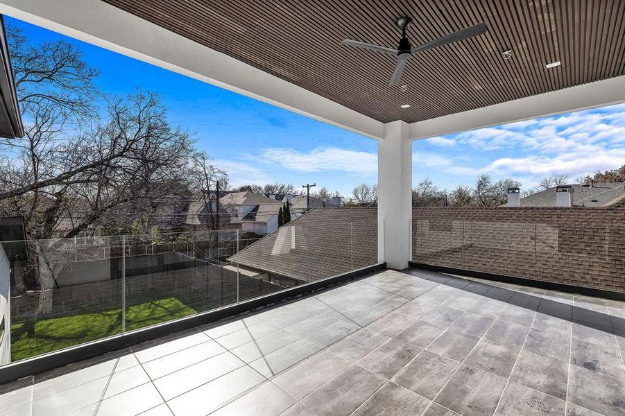 View of patio / terrace with a balcony