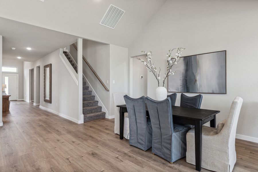 Dining room in the Wimbledon home plan by Trophy Signature Homes – REPRESENTATIVE PHOTO