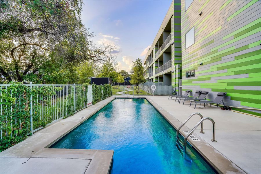 Beautiful pool for swimming laps or lounging with friends on the weekend.