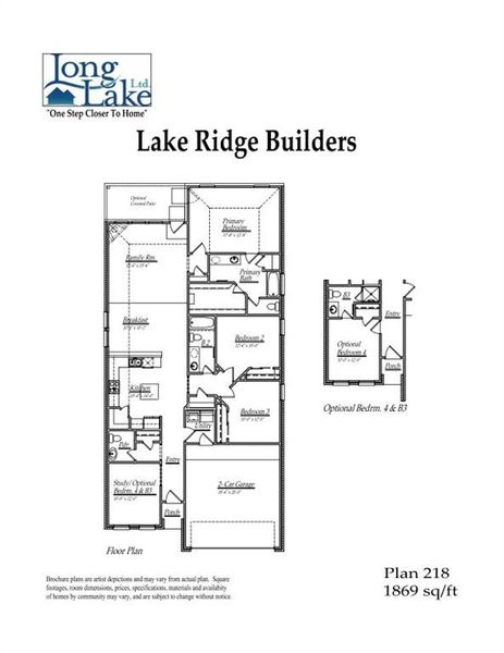 Plan 218 features 3 bedrooms, 2 full baths, 1 half bath and over 1,800 square feet of living space.