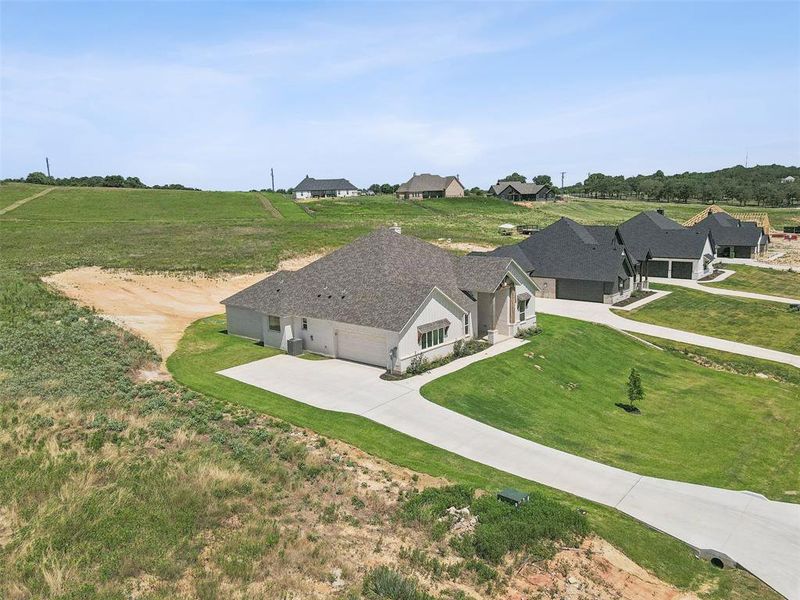 Birds eye view of property