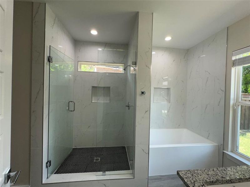 Master Bathroom with separate shower and tub