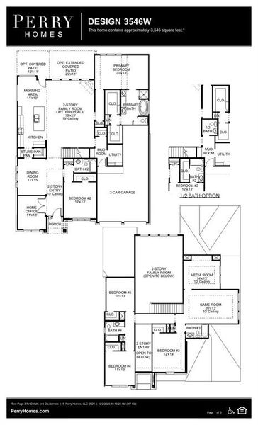 New construction Single-Family house 1601 Wolfgang Way, Van Alstyne, TX 75495 Design 3546W- photo