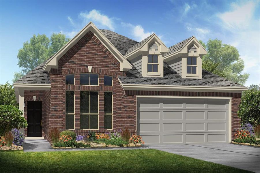 Stunning Daphne II home design by K. Hovnanian Homes with elevation B in the beautiful community of Windrose Green. (*Artist rendering used for illustration purposes only.)