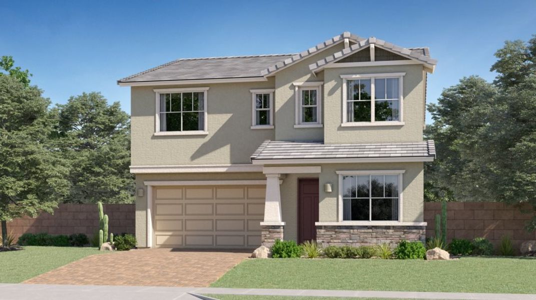New construction Single-Family house Carlsbad Plan 3526, 15620 W. Miami Street, Goodyear, AZ 85338 - photo