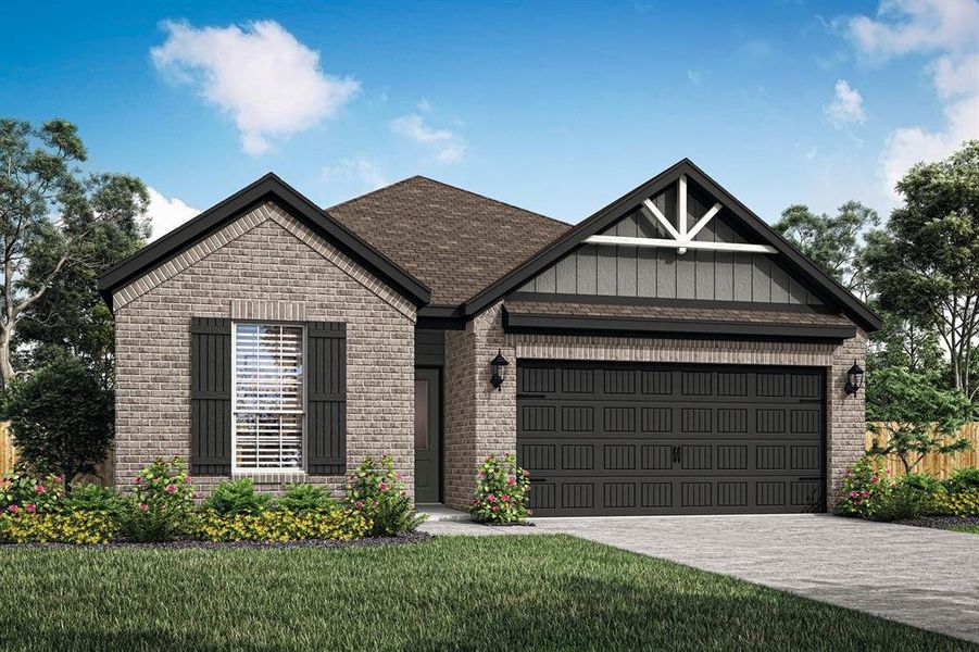 The Montgomery Plan by LGI Homes features 3 bedrooms, 2 bathrooms, and offers plenty of storage throughout. This home is being built at 417 Beechwood Hacienda Dr.