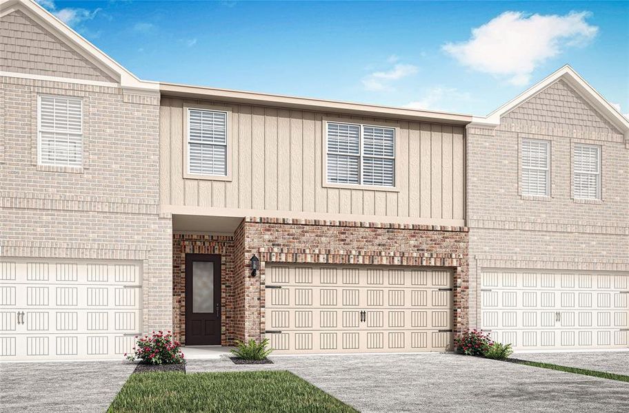 Front exterior rendering of the Appaloosa floorplan built at 479 MB’s Way.
