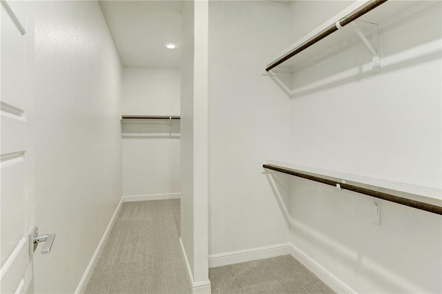 The owner suite has a spacious walk-in closet.
