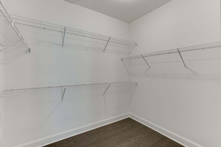 Primary Suite Closet Note: Sample product photo. Actual exterior and interior selections may vary by homesite.