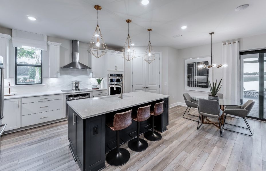 Spacious kitchen with stainless steel appliances