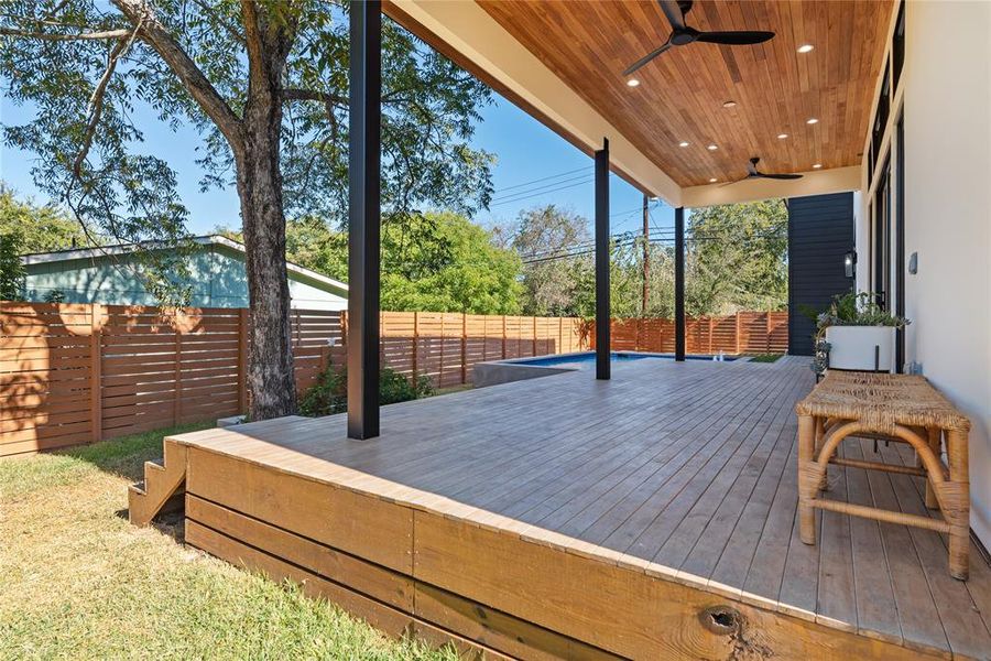 Enjoy shaded outdoor living