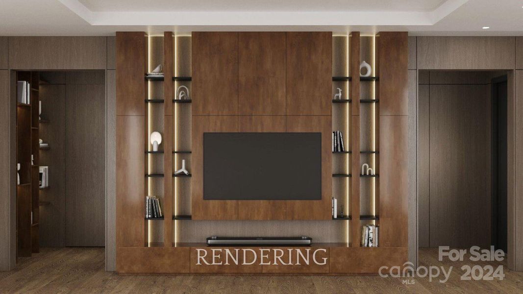 Entertainment Wall Rendering