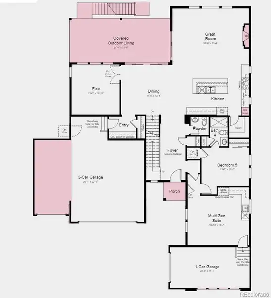 Structural options include: Exterior door at multi-gen suite, 8x12 sliding glass door, 8x8 sliding glass door, fireplace, additional garage bay, study, 8' doors, owner's bath configuration 5, outdoor living 1, owner's retreat, wet bar rough-in, addition sink.