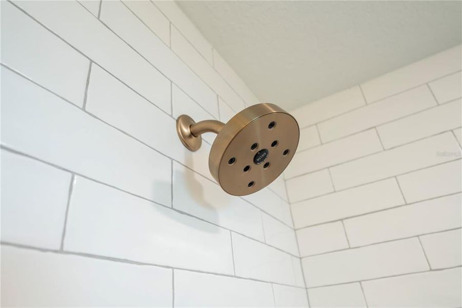 Nice subway tile in the primary shower