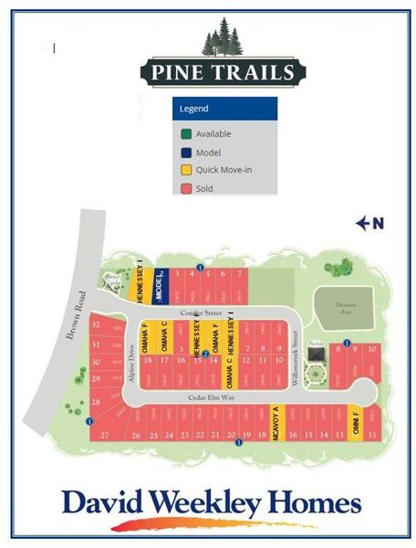 FINAL OPPORTUNITIES! ONLY 10 LEFT! Conveniently located 1/2 mi N of Hwy 249 & 1 mi from Main St in Tomball, this David Weekley Homes community consists of only 50 homes & 1 entrance into community! Hurry to get your new home at Pine Trails!