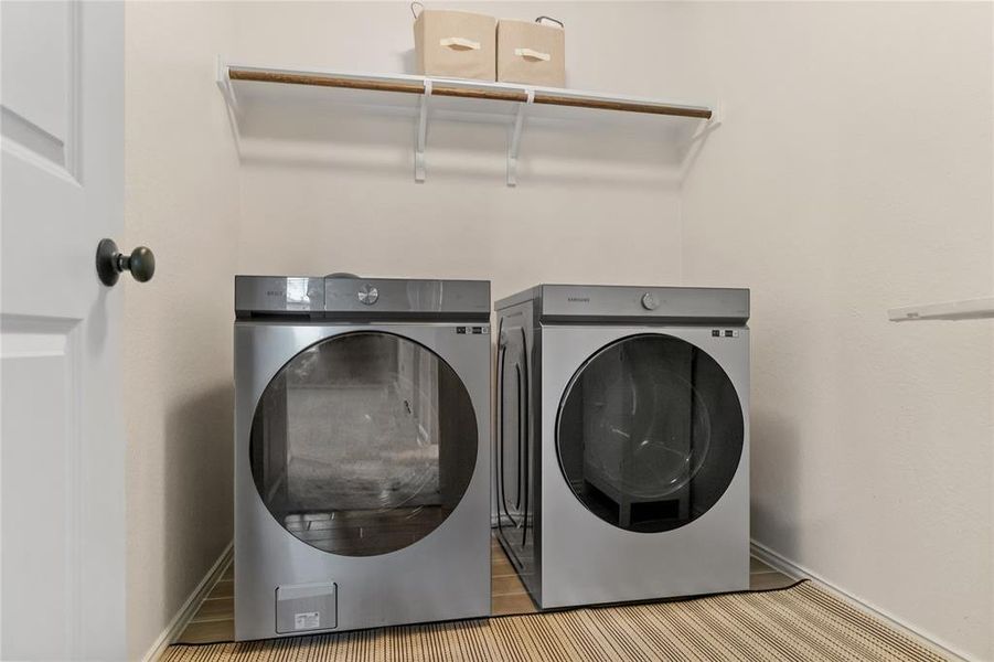 Laundry room located on the second floor