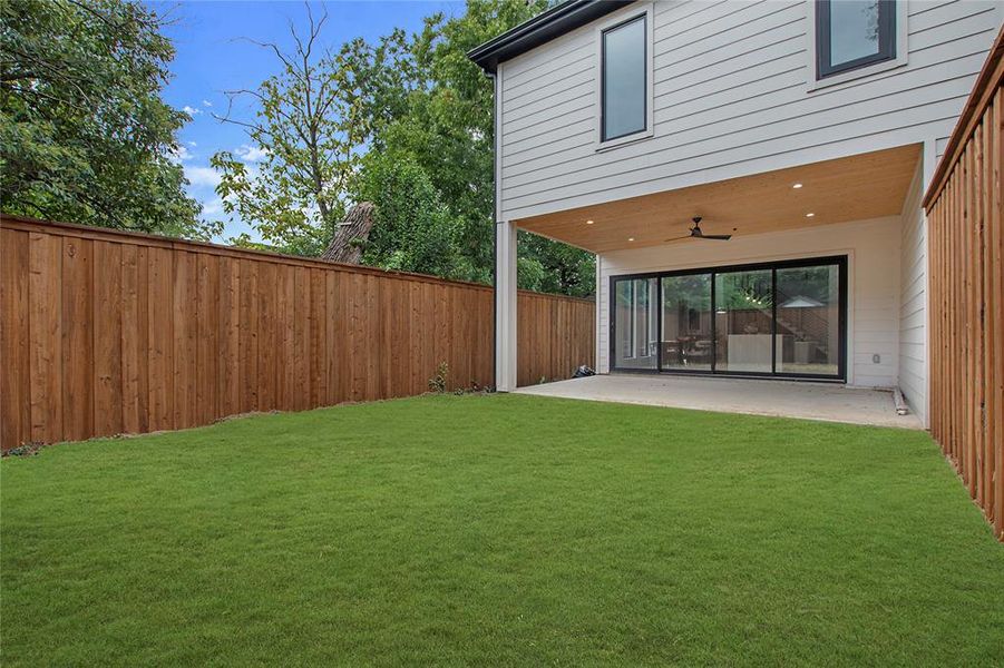 View of yard with a patio area