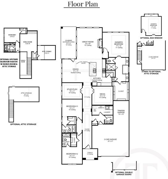 New construction Single-Family house Plan 4541, 4210 Old Rosebud Lane, Prosper, TX 75078 - photo
