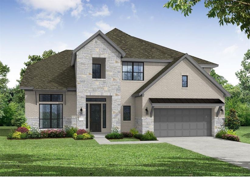 New construction Single-Family house 16218 Summer Aster Trail, Hockley, TX 77447 The Asher IX- photo