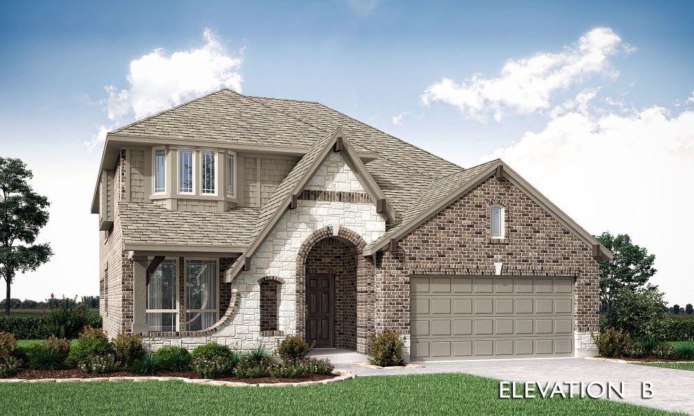 Elevation B. 3,100sf New Home in Waxahachie, TX