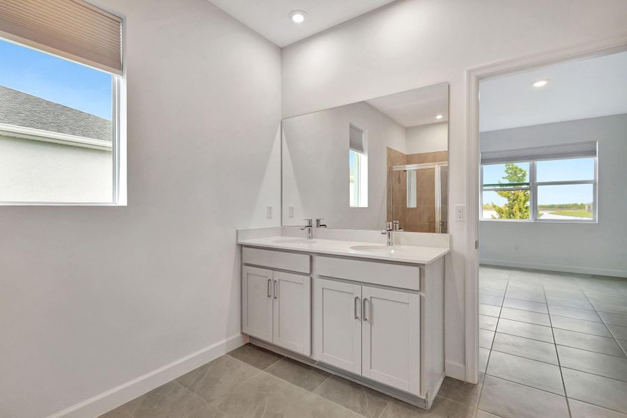 Double vanity and sinks