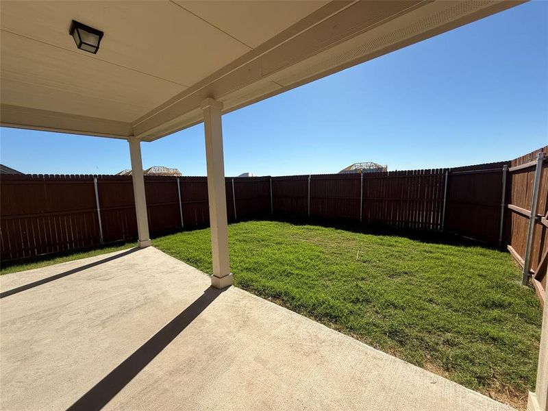 View of yard with a patio area