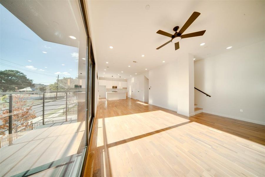 Unfurnished room featuring light hardwood / wood-style flooring