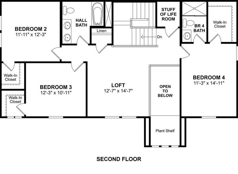 The Malmo floor plan by K. Hovnanian Homes. 2nd Floor Shown. *Prices, plans, dimensions, features, specifications, materials, and availability of homes or communities are subject to change without notice or obligation.