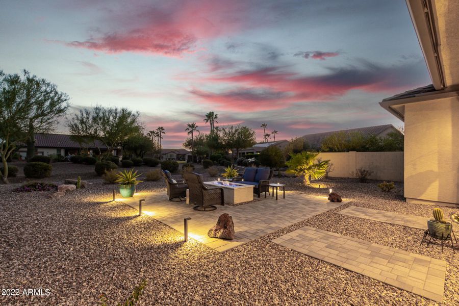 Night view of firepit