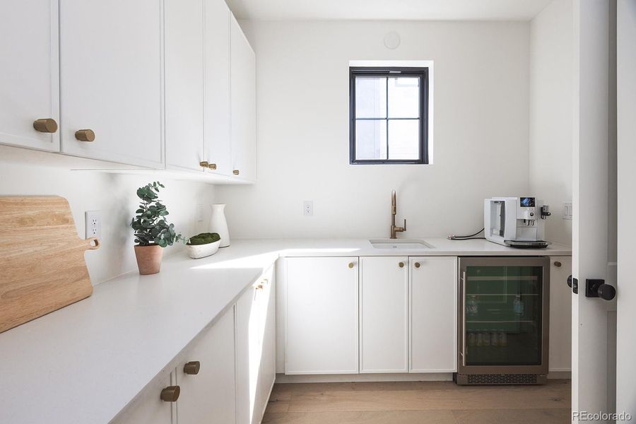 Pantry with custom cabinetry