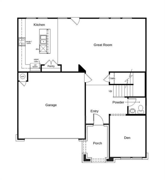 This floor plan features 3 bedrooms, 2 full baths, 1 half bath and over 2,400 square feet of living space.