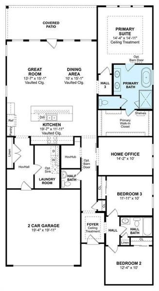 The Santa Rosa floor plan by K. Hovnanian Homes. 1st Floor shown. *Prices, plans, dimensions, features, specifications, materials, and availability of homes or communities are subject to change without notice or obligation.