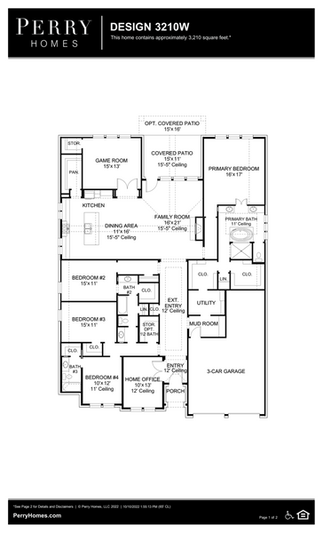 New construction Single-Family house Design 3210W, 21733 Grayson Highlands Way, Porter, TX 77365 - photo