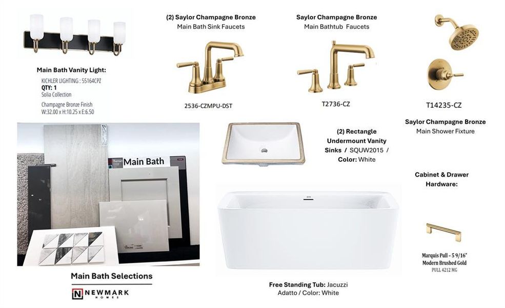 Main Bath Selections