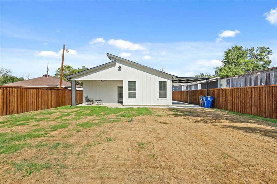 Backyard with Bermuda Grass