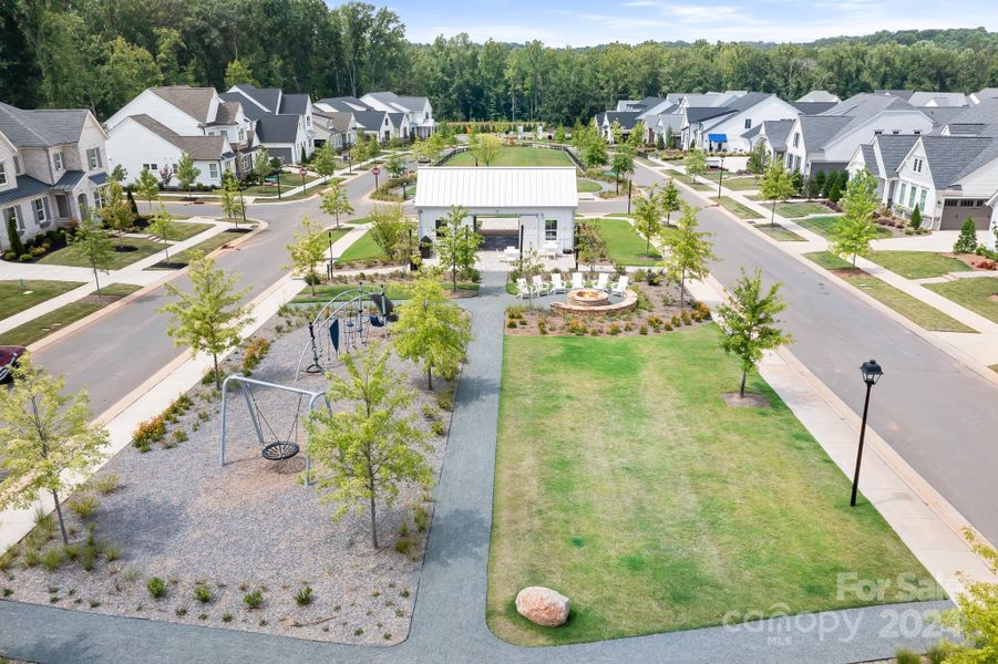 Aerial view of Oak Farm Amenities.