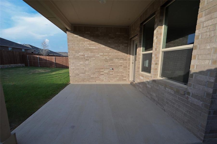 Covered back Patio