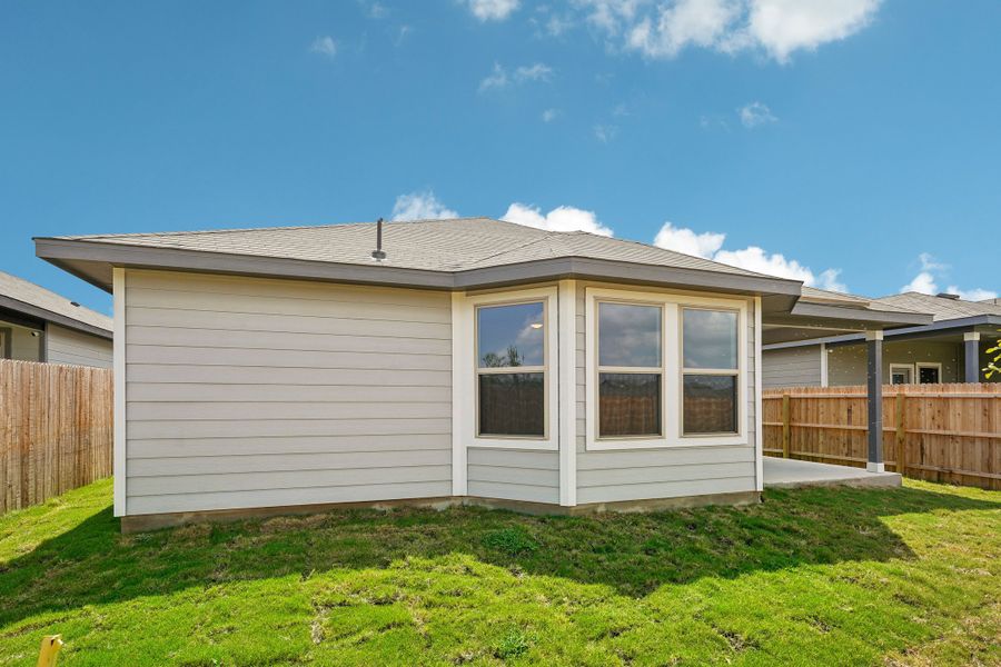 The back exterior of the Allen floorplan at a Meritage Homes community.