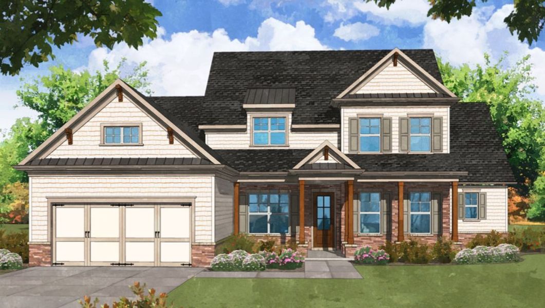 New construction Single-Family house The York, 101 Summit View Court, Canton, GA 30114 - photo