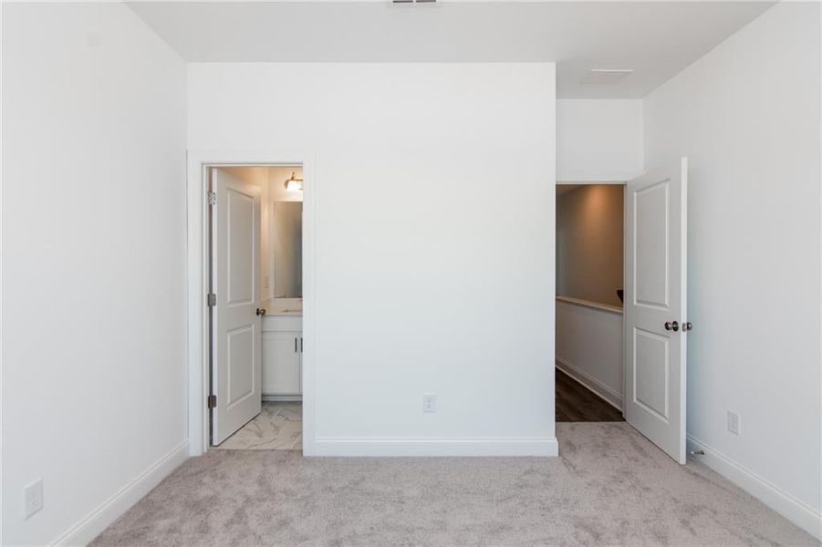 Secondary Bedroom with Secondary Bathroom not the actual unit previously built