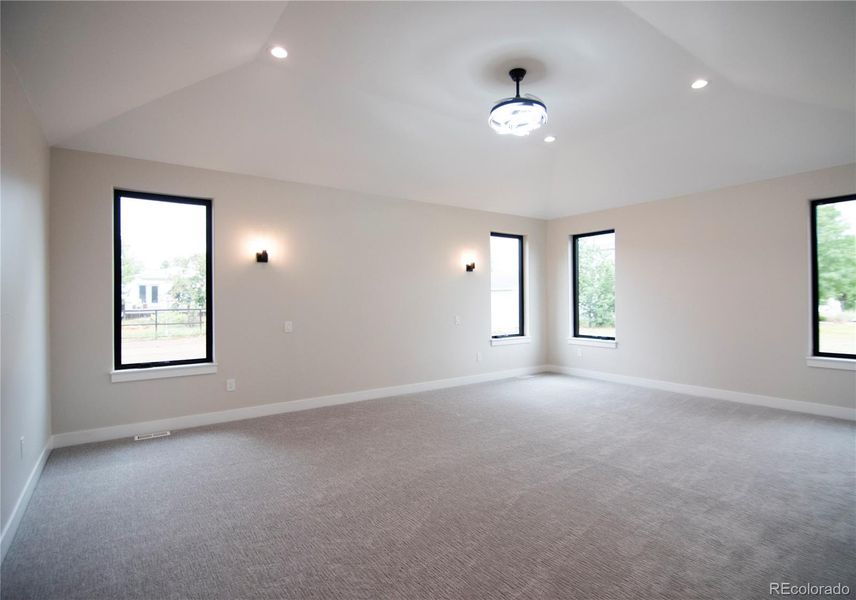 Primary Bedroom with Coffered Ceiling