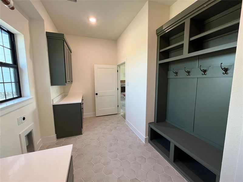 Mud/laundry room from the garage entrance