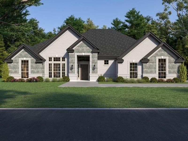 View of front of house with a front yard