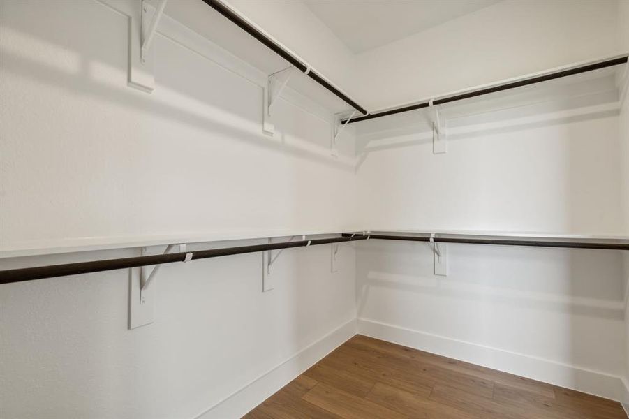 Spacious closet featuring wood-type flooring