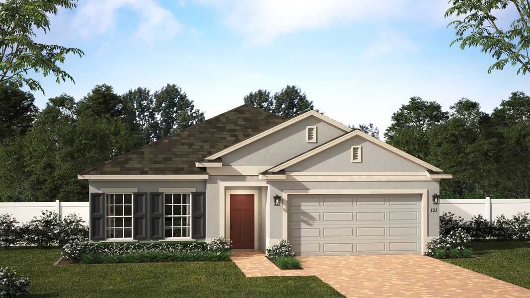Elevation 2 | Selby Flex | Trinity Place | New Homes In St. Cloud, FL | Landsea Homes