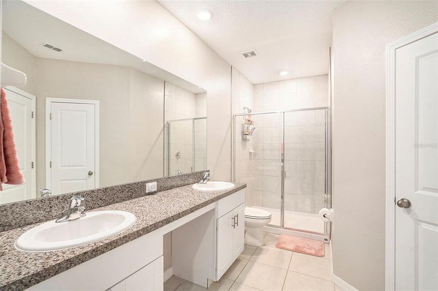 master bath +his/her vanities and walk in shower