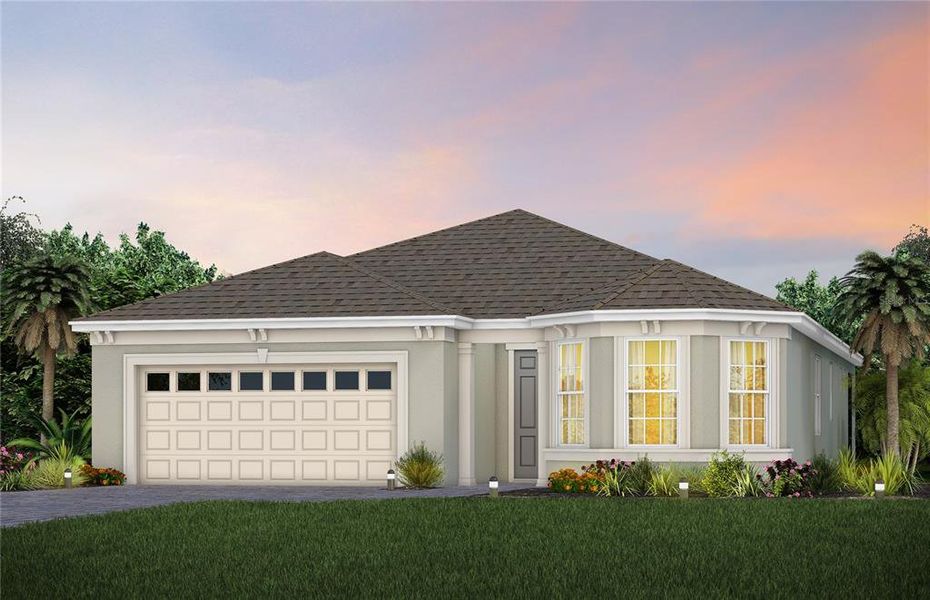 FM3 Exterior Design. Artist rendering for this new construction home. Pictures are for illustration purposes only. Elevations, colors and options may vary.